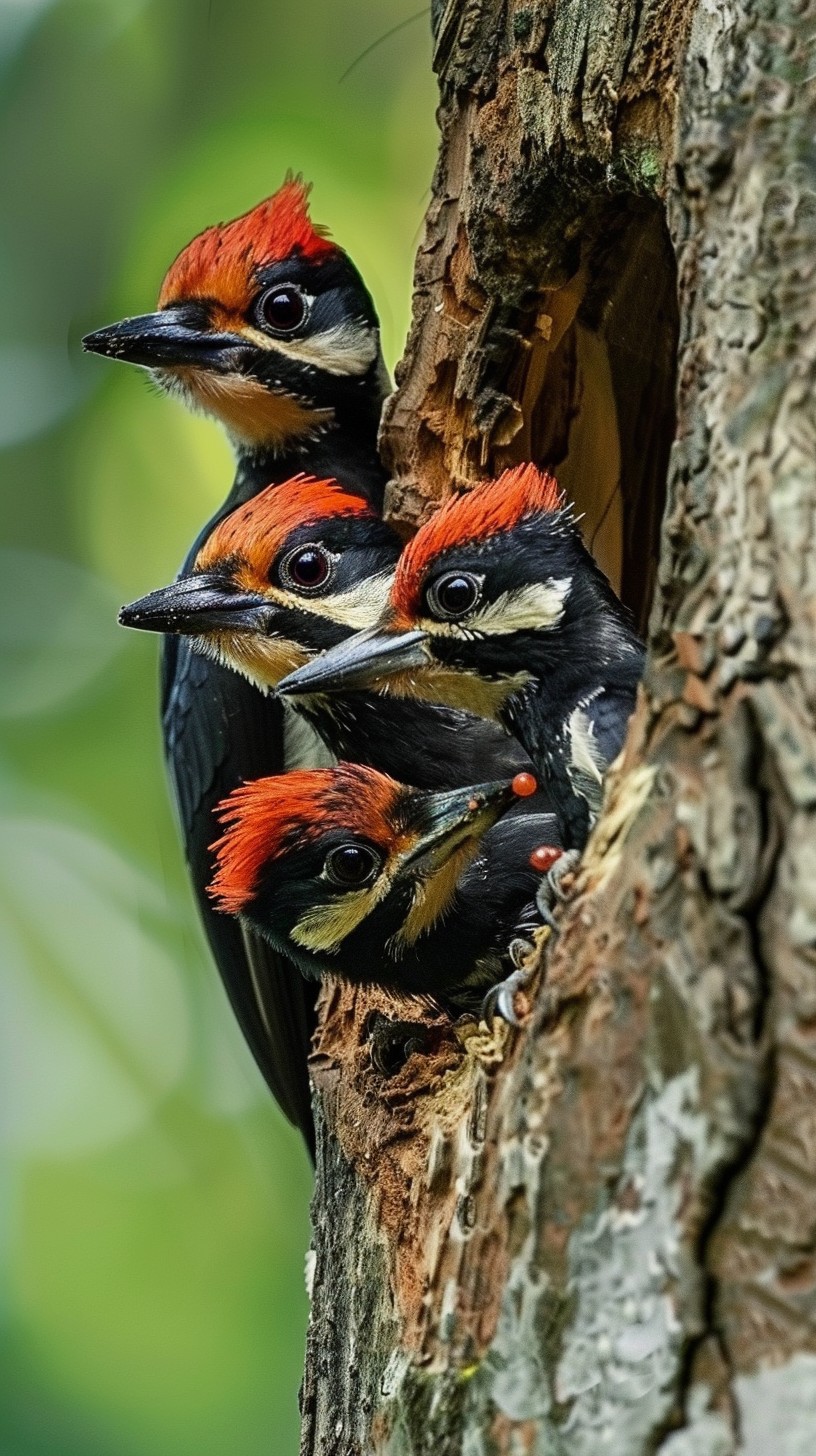 stockcake nesting woodpecker family 611286 standard